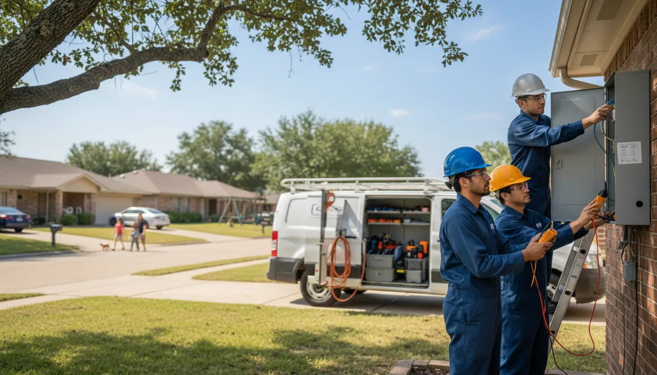 Certified electrician providing emergency electrical services in Little Elm, TX